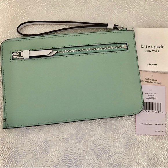 NWT Kate Spade Medium l-Zip Wristlet - Picture 2 of 6